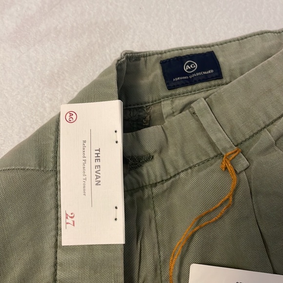 AG    The Evan High Waist Crop Pants. Size 27   Color: SULFUR HARVEST OLIVE - Picture 7 of 8